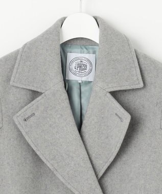 J.PRESS LADIES Jackal 140sソフトメルトン Pコート ライトグレー系