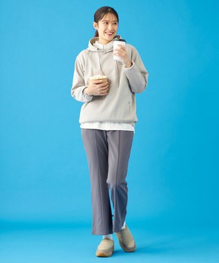 SHARE PARK LADIES 【UVカット・吸水速乾・ストレッチ・軽量・アンチピリング 】ダンボールフードパーカー（S・Mサイズ） ベージュ系