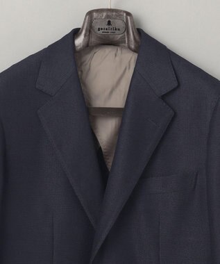 GOTAIRIKU 五大陸オリジナル素材 【防シワ/通気性抜群/ストレッチ】カラミSOLOTEXブレザー ネイビー系