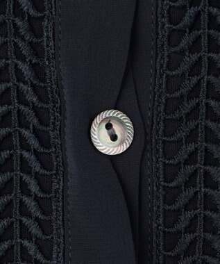 J.PRESS LADIES S レースコンビ ボウタイ カットソー ネイビー系