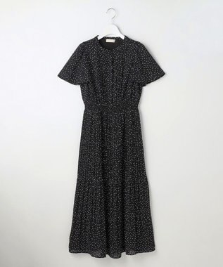 ANY SIS シアーパターン ワンピース ブラックドット