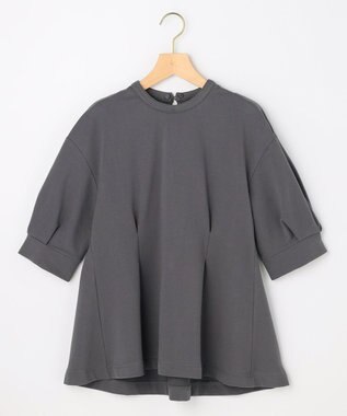 組曲 S 【先行予約・2WAY】レース襟フレンチテリーフレア カットソー チャコールグレー系