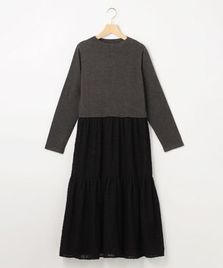 組曲 ヘアリーコンビ ワンピース グレー系