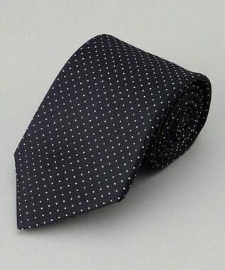 GOTAIRIKU 定番【日本製】シルク ネクタイ_ピンドット ネイビー系8