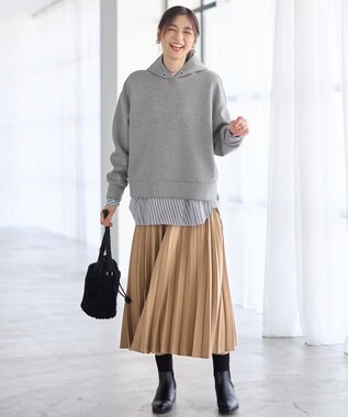 ANY L 【WEB限定】ダンボールパーカー チャコール