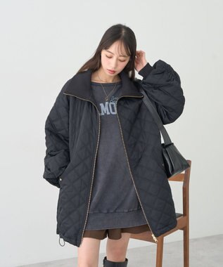 earth music&ecology キルティングバルーンコート Black