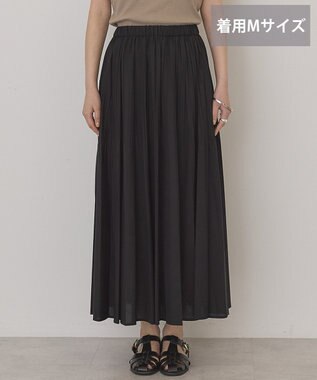 AMERICAN HOLIC 【選べる丈】シアープリーツスカート Black