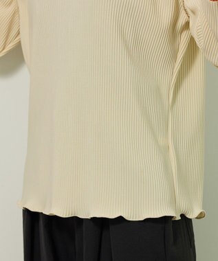 Green Parks プリーツ袖配色プルオーバー Terracotta