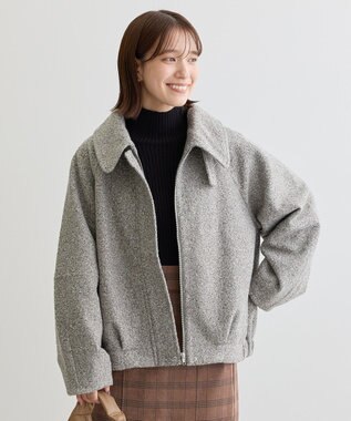 Green Parks ２ＷＡＹカラーコクーンブルゾン Gray Mixture