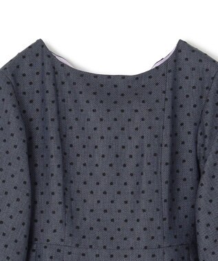 TOCCA 【洗える】NIGHT CURTAIN ドレス グレー×ドット柄