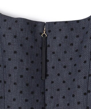 TOCCA 【洗える】NIGHT CURTAIN ドレス グレー×ドット柄