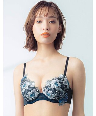 Wing ブラジャー Wing Lesiage ふっくら、まる胸メイク 背中にやさしくフィット 【2860シリーズ】 パッド有 ブラ PB2860 ウイング／ワコール グレイッシュブルー