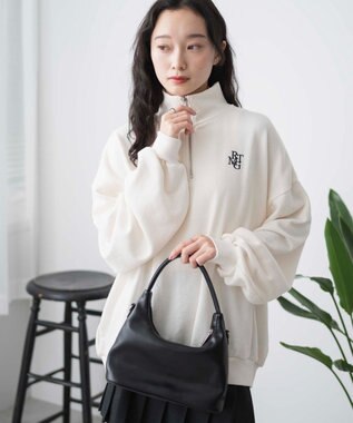 WEGO ハーフジップBIGスウェット オフホワイト