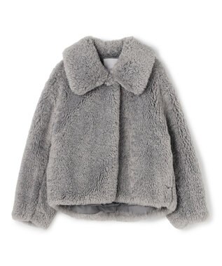 UNFILO エコファー ステンカラーコート グレー