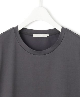 ICB L 【人気のため新色追加・UVケア・洗える】シアージャージーコンビ カットソー チャコール系