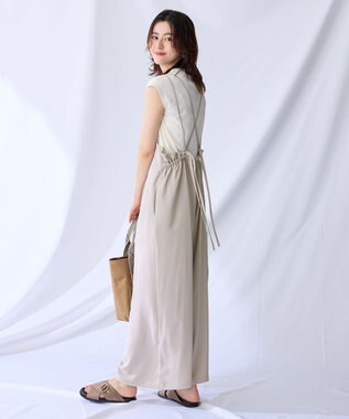 ANY 【2SET/洗濯機可】プルオーバー×キャミサロペットセット アイスグレー