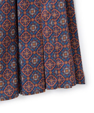 J.PRESS YORK STREET 【WOMEN】オリジナルプリント プリーツスカート ネイビー系5