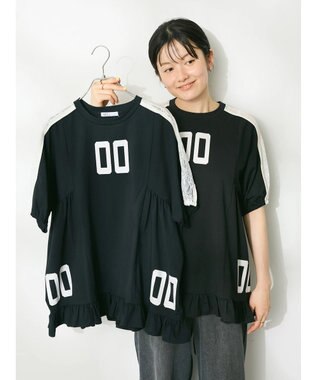 CRAFT STANDARD BOUTIQUE 接触冷感/UVカット/レースライン入りチュニック Black