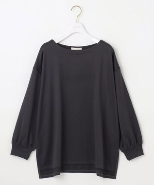 ANY SIS 【洗える】ミニ裏毛エンボスロゴ カットソー スレート