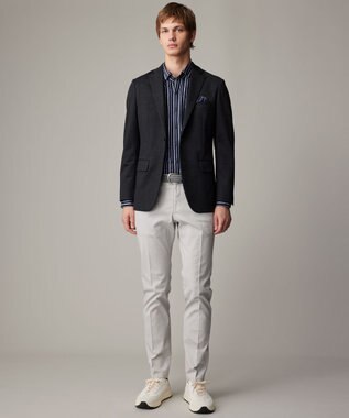 JOSEPH ABBOUD 【キングサイズ・ストレッチ/弱撥水】ムリネジャージー ジャケット ネイビー系