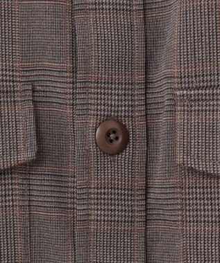 J.PRESS YORK STREET 【UNISEX】チェックCPOジャケット ブラウン系3