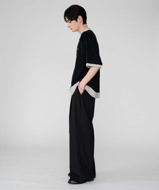 WEGO 【ユニセックス着用ITEM/MLサイズ展開】ワンポイントニットポロシャツ（SS） ブラック