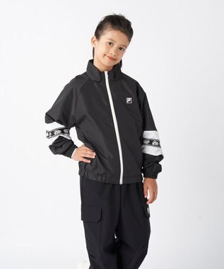 OP／FILA 【FILA】配色切り替えシャカジャケット/キッズ ブラック
