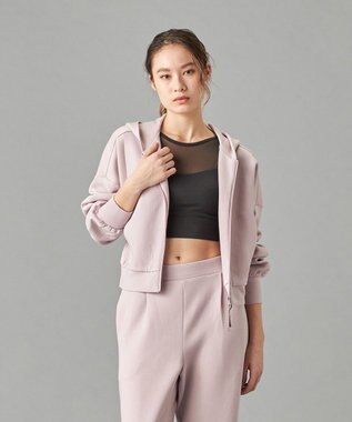 Chacott ダンボールフルジップフーディー グレイッシュローズ