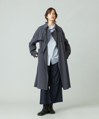 J.PRESS YORK STREET 【WOMEN】オーバーサイズトレンチコート グレー系