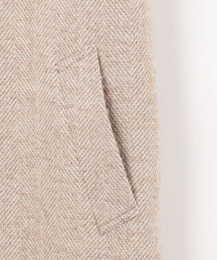 JOSEPH ABBOUD 【尾州産カシミヤブレンド×アルパカ混素材】カシミヤブレンドアルパカヘリンボン ダッフルコート ベージュ系7