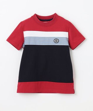 J.PRESS KIDS 【110-130cm】40/2 天竺ブロッキング Ｔシャツ レッド系