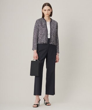 ICB 【接触冷感・UVカット・透け防止・吸水速乾・洗える】 シェルタリングドライオックス ワイドパンツ ブラック系