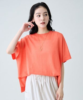 ANY リネンブレンドボクシーニット