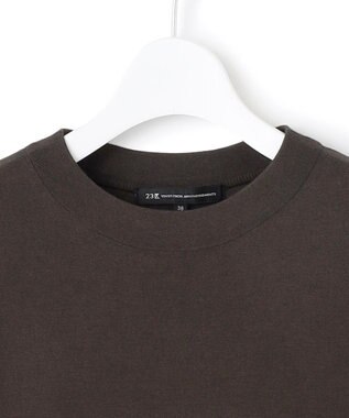 23区 S 【洗える/吊り干しOK】ヴィスコースストレッチ  バックデザイン ニットワンピース ブラウン系