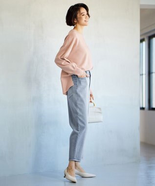 自由区 【WEB&一部店舗限定】スムージーカラー ニット [WEB限定]ピンクベージュ