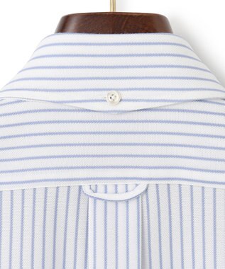 J.PRESS MEN 【J.PRESS PLUS】カノコインレイストライプパッチポケット シャツ/B.D. サックスブルー系1