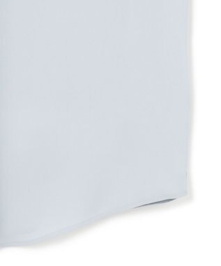 ICB L 【UVケア・速乾・洗える】BackSatinAmunzen バンドカラーブラウス サックスブルー系