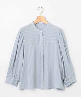 組曲 ドビーストライプ ブラウス サックスブルー系