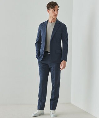 GOTAIRIKU セットアップ対応【洗える/ストレッチ/シワになりにくい】ドライジャージー セットアップパンツ ネイビー系8