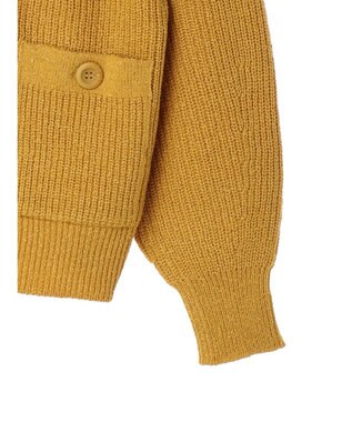 earth music&ecology ブークレーキーネックカーディガン Yellow