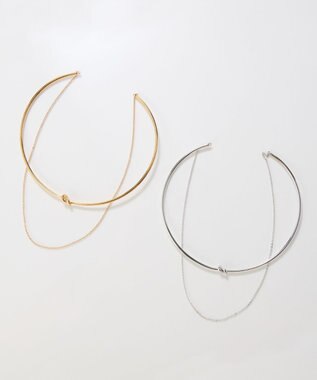 Phoebe ノットラインレイヤードチョーカー　ゴールド/ネックレス/ネックカフ/36cm ゴールド