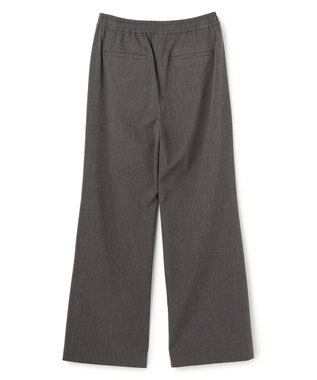 UNFILO 【セットアップ着用可/ウエストゴム】マイビューティ セミフレアパンツ チャコール