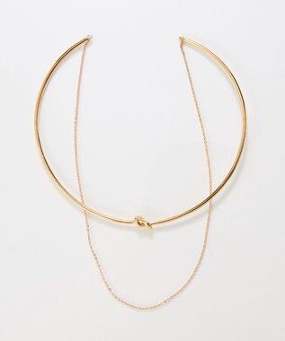 Phoebe ノットラインレイヤードチョーカー　ゴールド/ネックレス/ネックカフ/36cm ゴールド