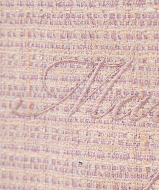 Maison de FLEUR ツイードブランドロゴ刺繍トートバッグ Light Pink