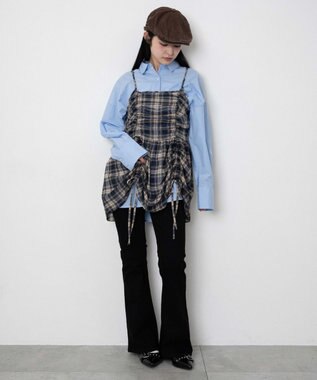 WEGO ボリュームBIGシャツ サックス