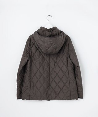 J.PRESS LADIES L 【WEB限定カラーあり】コンパクトタフタキルティング フーデッド コート スレート系