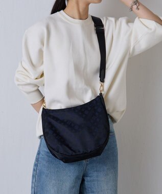 russet 2WAYショルダーバッグ【ナイロンジャガード】(CE-1446) Black/Navy