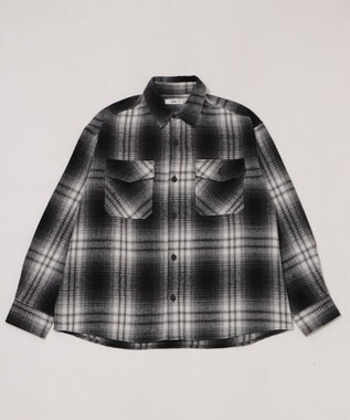 WEGO 【2025年秋冬新作/ユニセックス着用ITEM/SMLサイズ展開】ヘビーネルチェックシャツ（LS） 柄1
