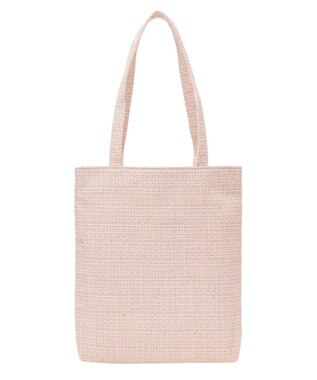 Maison de FLEUR ツイードブランドロゴ刺繍トートバッグ Light Pink