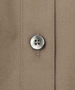 #Newans 【イージーケア】タックスリーブショート丈シャツ カーキ系